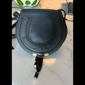 Chloe Small Marcie Saddle Bag Black
